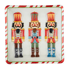 Mudpie Glass Nutcracker Platter