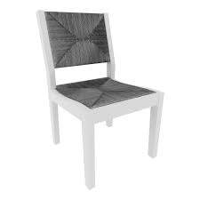 Seaside Casual Greenwich Hyacinth Woven Back Dining Side Chair