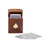 Wood Crafted  Playing Card Box With cards