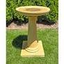 H Golden Grain Bird Bath