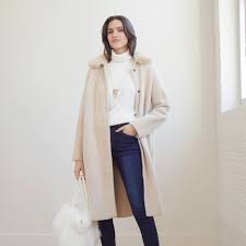 CC Sofia Brushed Coat With Removable Collar