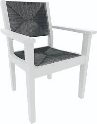 Seaside Casual Greenwich Hyacinth Woven Back Dining Arm Chair