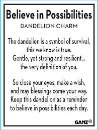 Believe in Possibilities Dandelion Charm