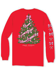 Simply Southern Red Christmas Tree LS Tee