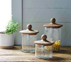 Mudpie  Beaded Glass Canister Set