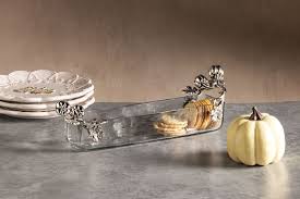 Mudpie Metal Pumpkin Cracker Dish
