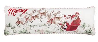 Mudpie Santa Scene Christmas Pillow
