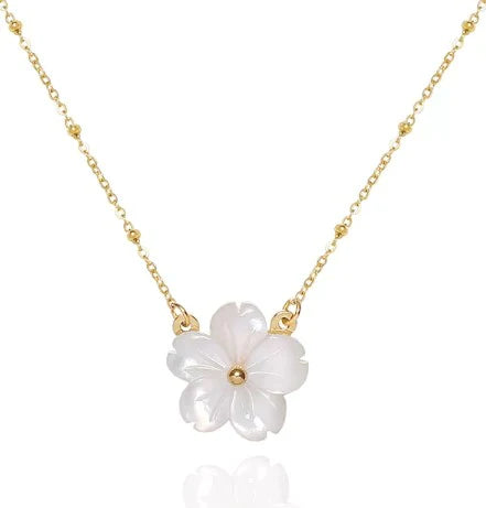 AA Flower Blossom MOP Necklace