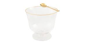 Mudpie Glass Gold Edge Pedestal Bowl