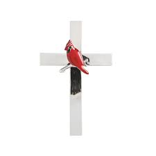 Mudpie Cardinal Metal Cross