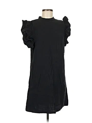 LTX Ruffle Sleeve Black Dress