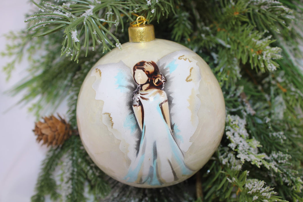 Hand Painted Christian Capiz Ball Ornaments