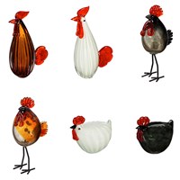 Assorted Blown Glass Roosters - EG