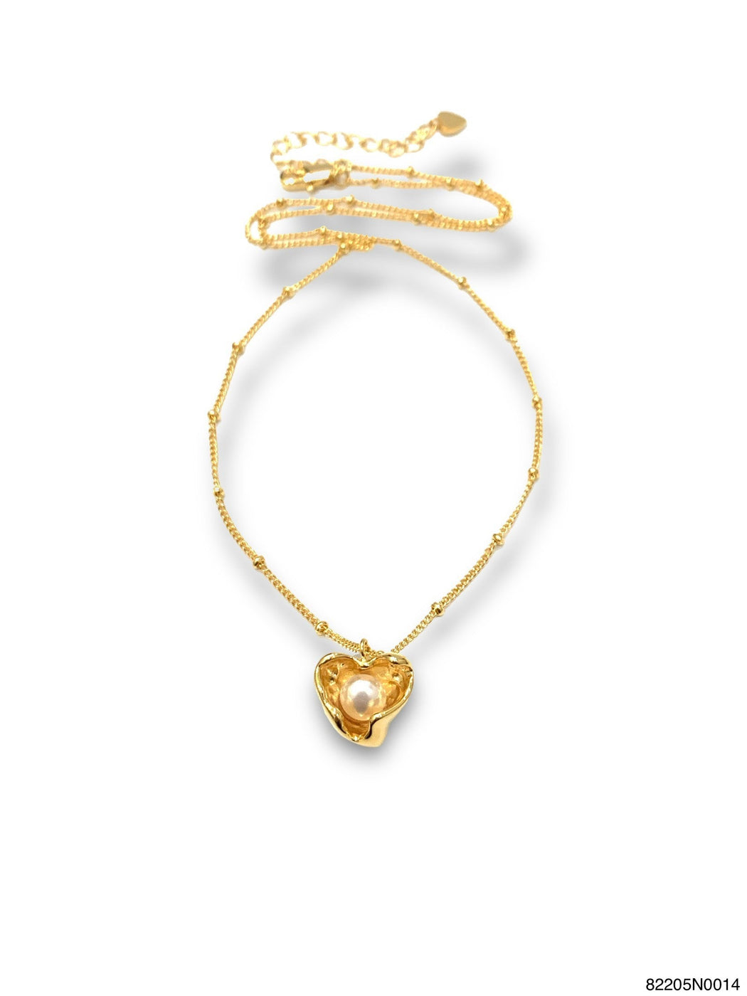 Elle Heart Necklace With Pearl