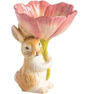 Mudpie Bunny Flower Candy Dish