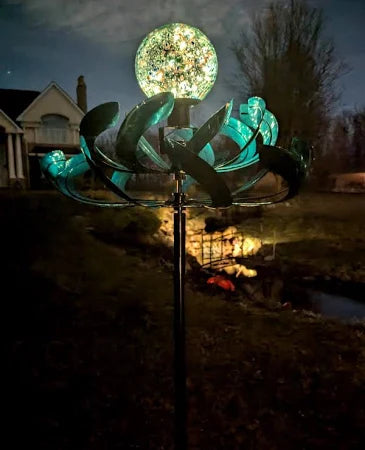 Peacock Orb Solar Gazing Ball Spinner - MH