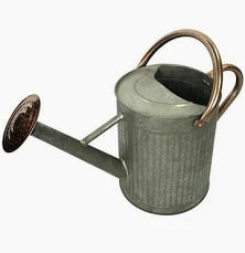 Watering Can - Antique Galvanized with Copper Handle