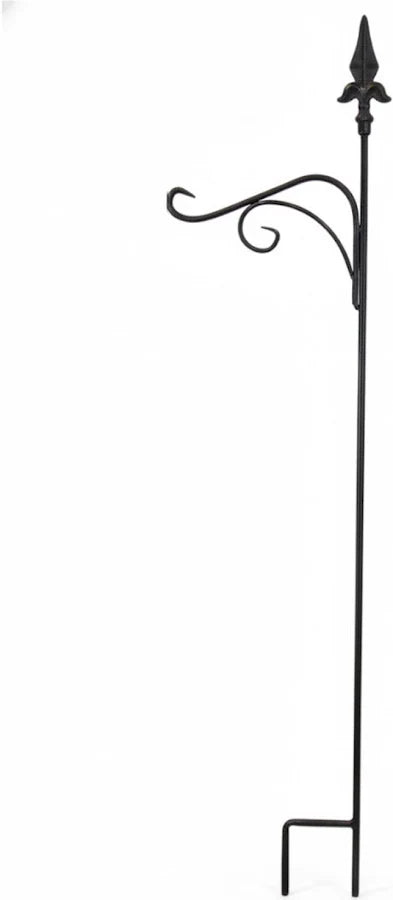 48" Black Iron Shepherd Hook - AUT