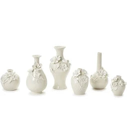Mini Vases With Sculpted Flowers