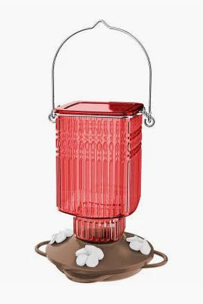 Antique Textured Glass Hummingbird Feeder - NW