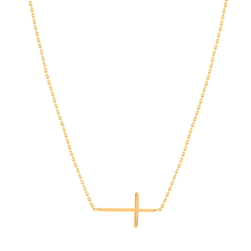 AA Sideways Cross Necklace