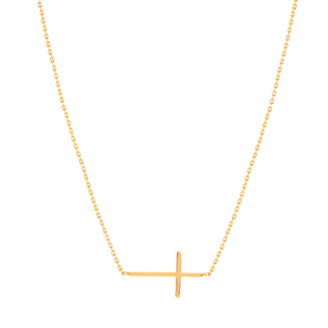 AA Sideways Cross Necklace