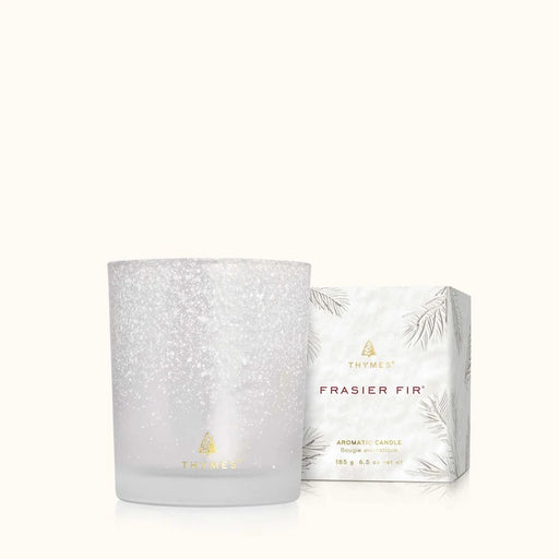 Thymes Frasier Fir Medium Flocked Poured Candle 6.5oz