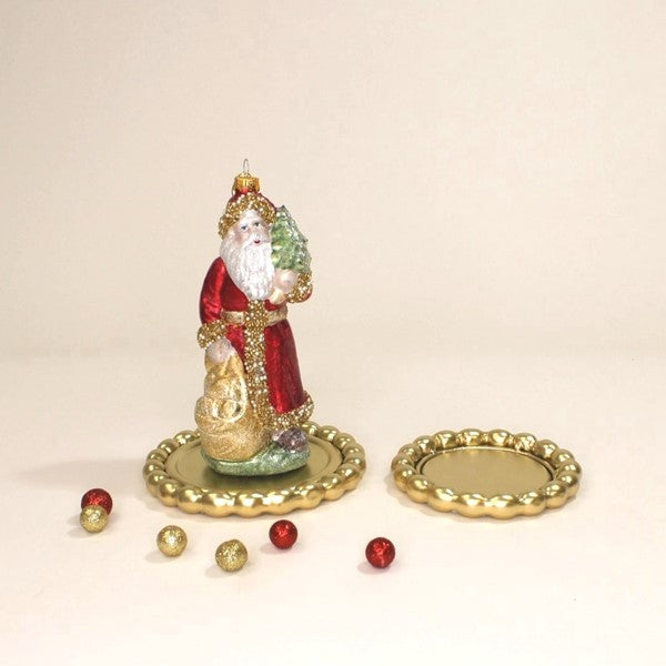 Santa Blown Glass Ornament