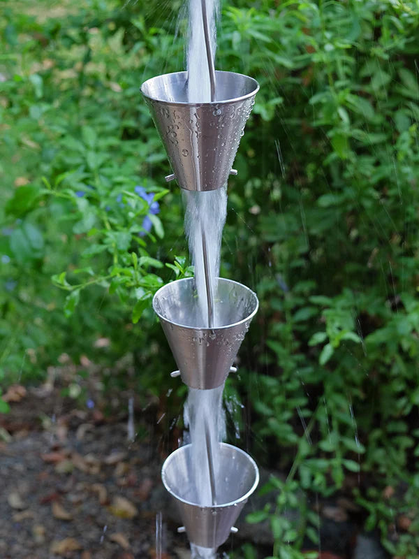 Rain Chain Steel Cups