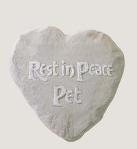 ASC Heart Pet Headstone