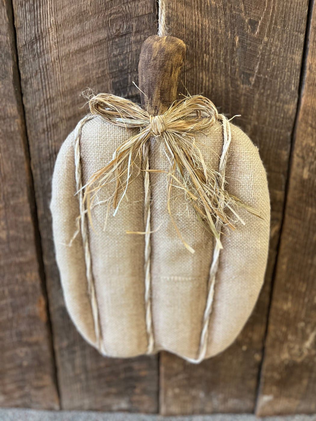 BB Wall Hanging Burlap Pumpkin