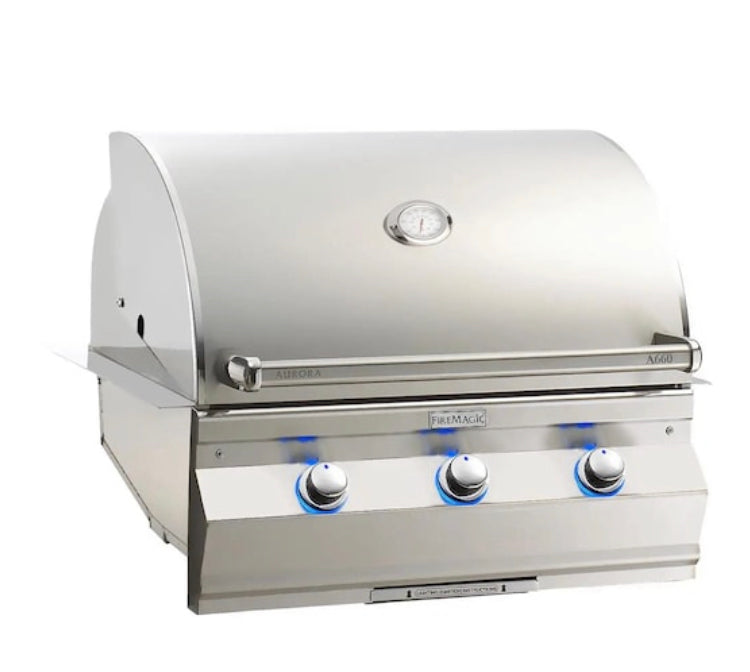 Fire Magic Aurora 30" Grill W/Side Burner And Analog Thermometer