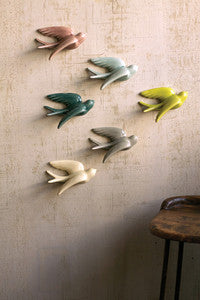 Kalalou Wall Ceramic Swallows