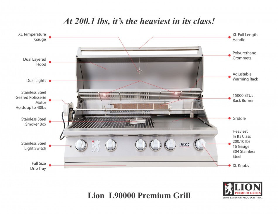 Lion L90000 BBQ Grill 40"