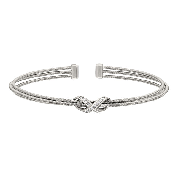 Bella Cavo Three Cable Bracelet with Diamond Infinity
