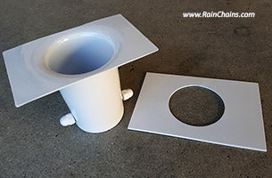 Rain Chain Installation Kit Aluminum White