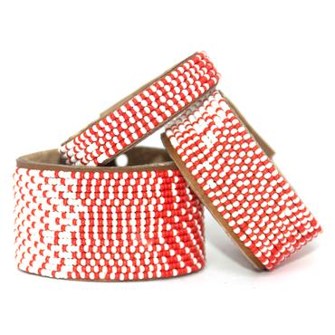 Swahili Coast Medium Beaded Leather Bracelet
