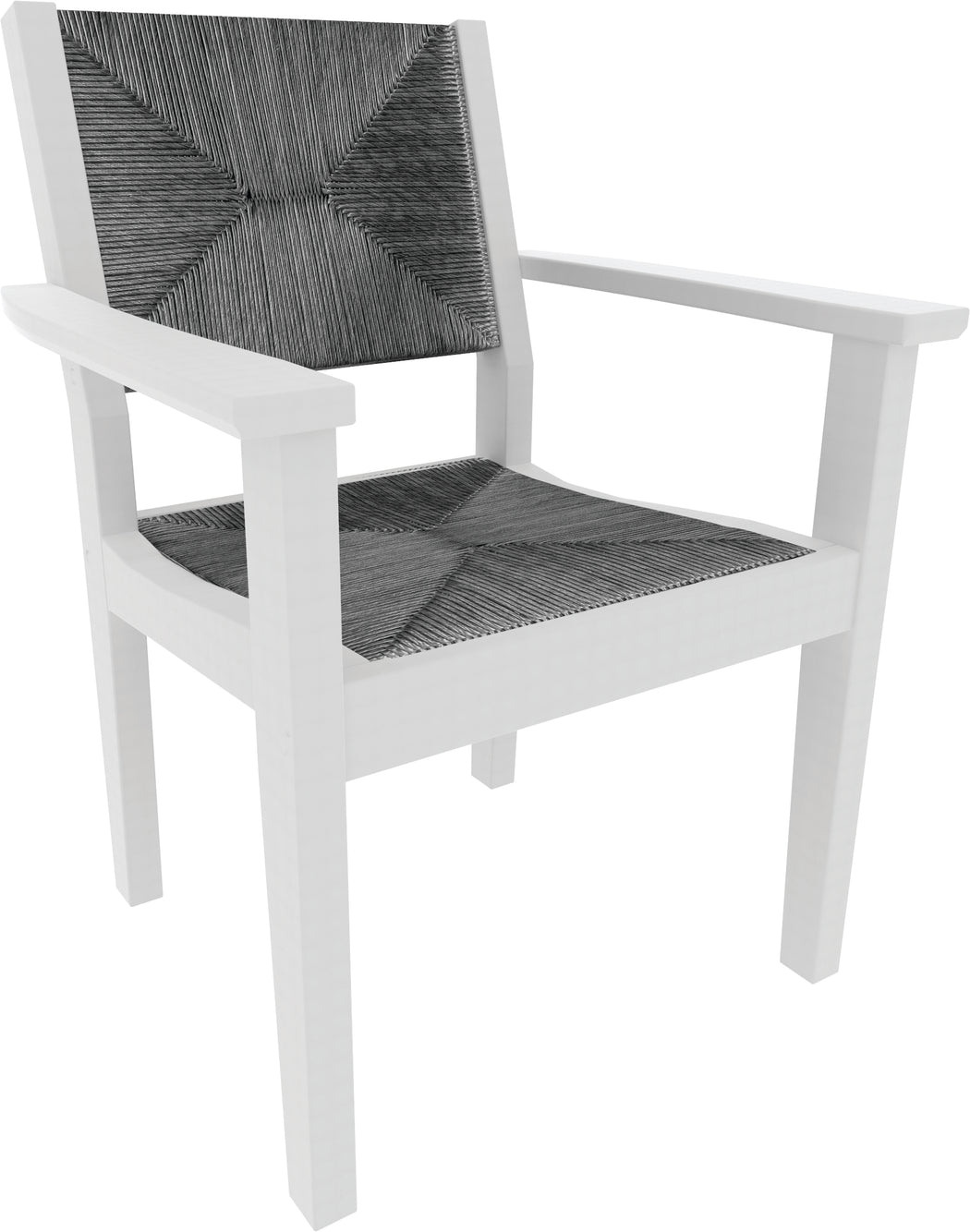 Seaside Casual Greenwich Hyacinth Woven Back Dining Arm Chair
