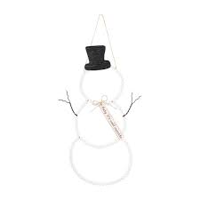 Mudpie Snowman Beaded Hanger