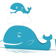 Lovepop Card Whale Family