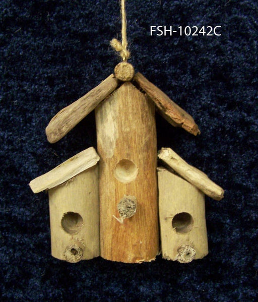 WS Driftwood Birdhouse Ornament