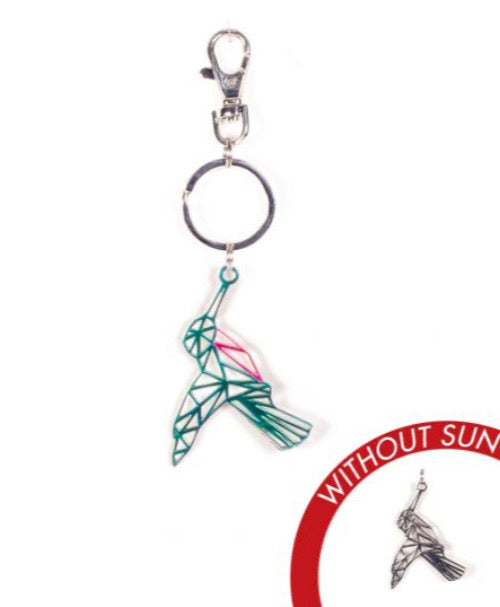 Del Sol Metal Color Changing Hummingbird Key Chain