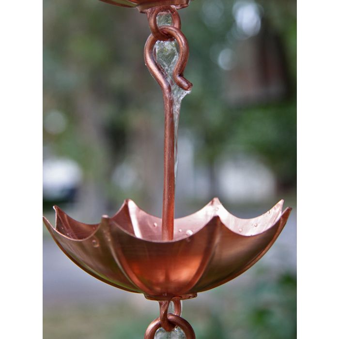 Rain Chain Copper Umbrella Cup