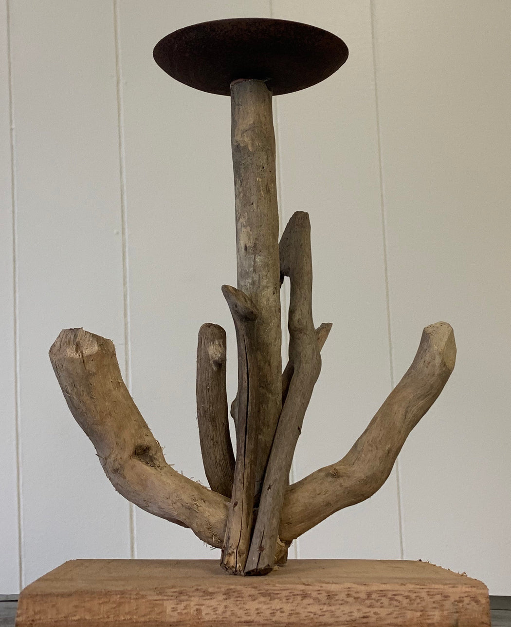 WS Driftwood Anchor Candle Holder