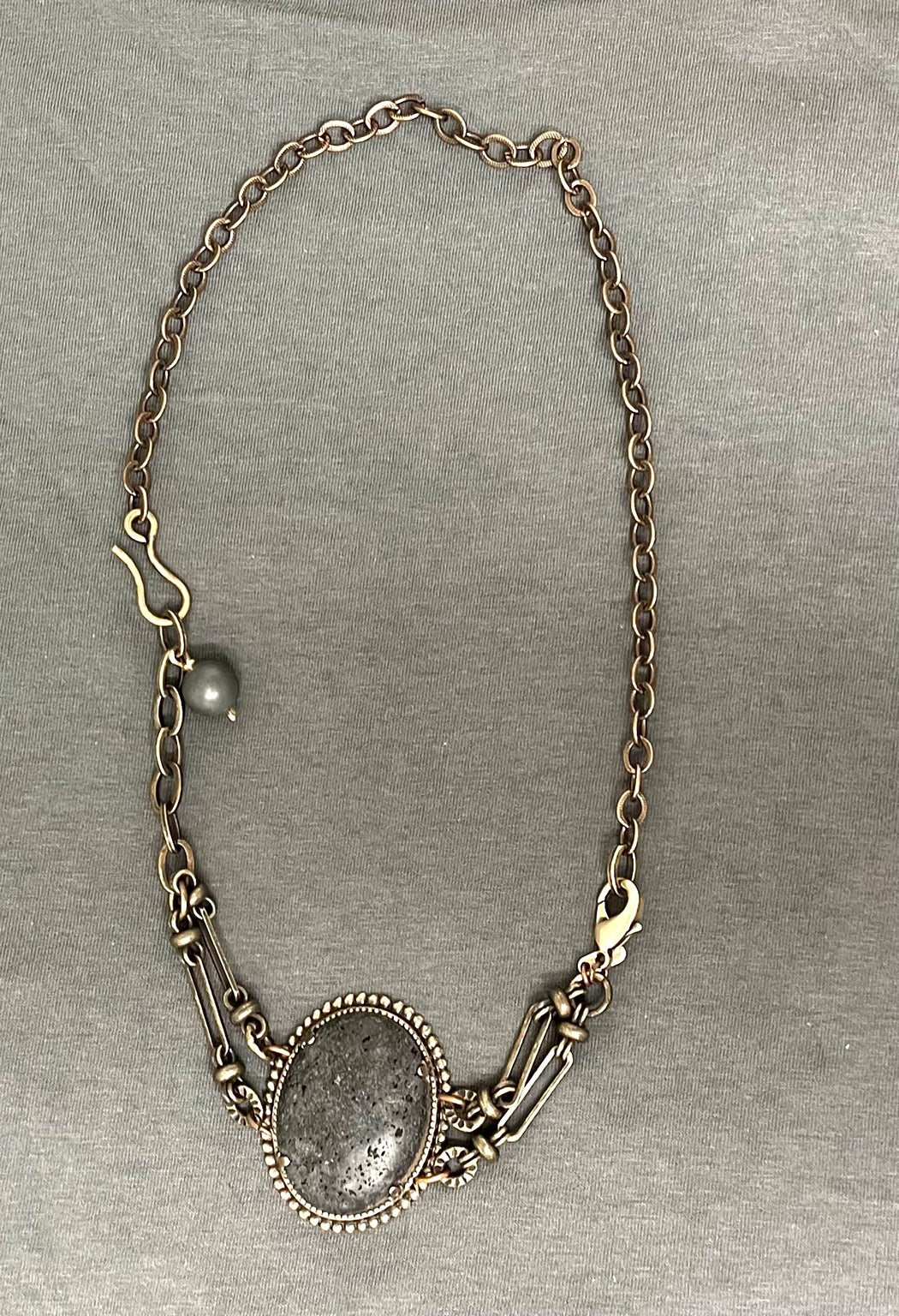 Mark Edge Lava Rock Bracelet/Necklace