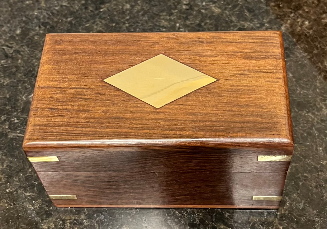 MB Wood & Brass Box With Telescope
