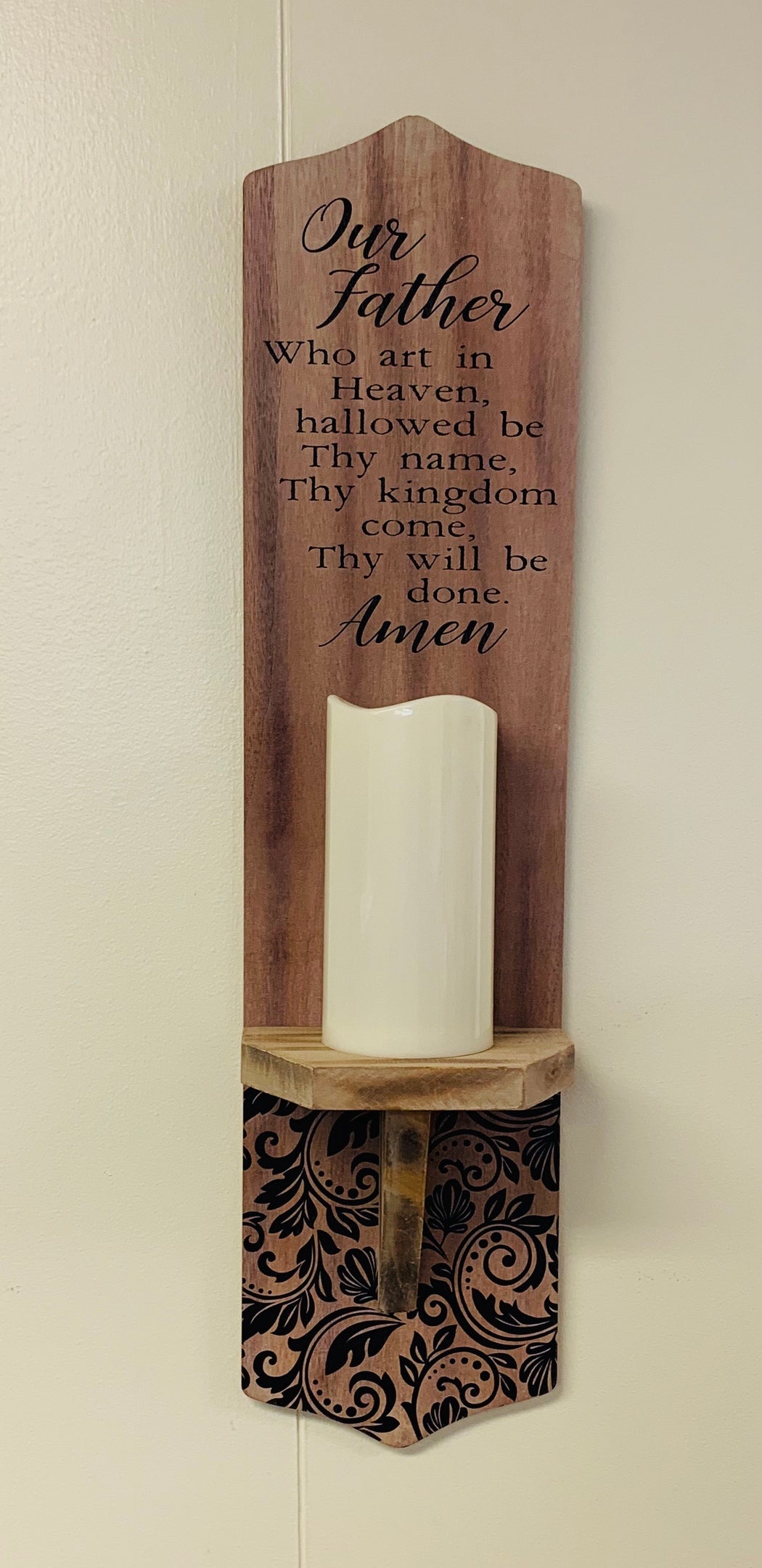 CH Wall Sconce With The Lords Prayer