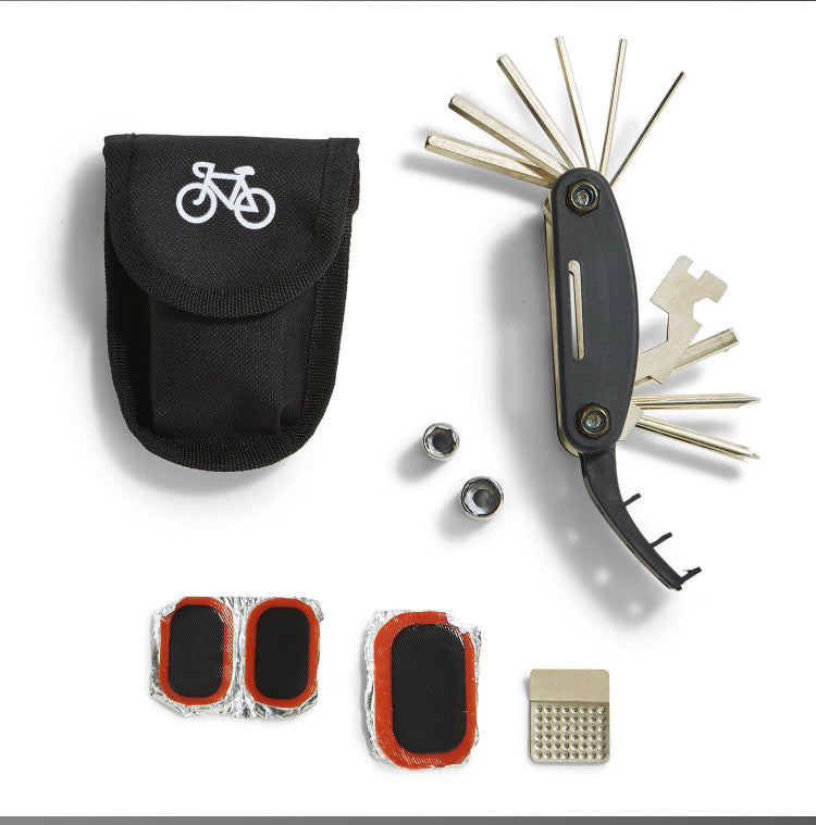 Bicycle 15-In-1 Multi-tool And Repair Kit