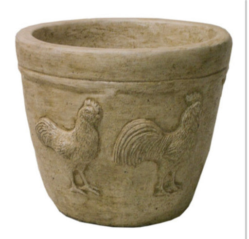 ASC Round Rooster/Hen Planter