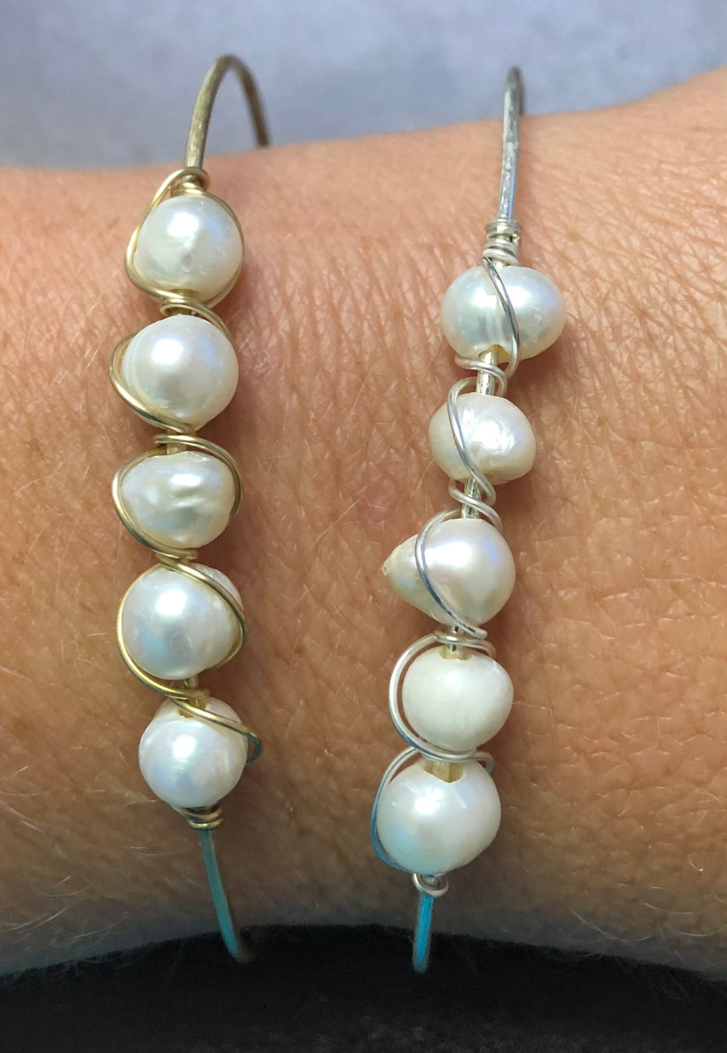 WH Wired Pearl Cuff